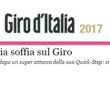 articolo giro d'Italia